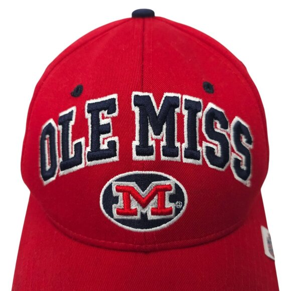 Ole Miss Rebels Strapback Cap Hat Embroidered Baseball Trucker Red Blue Zephyr - Picture 14 of 15